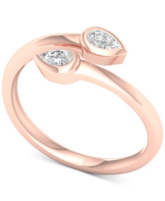rose gold bypass ring