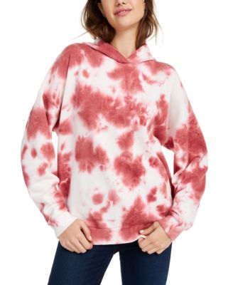 maroon tie dye hoodie