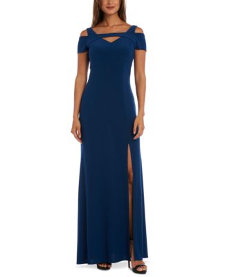 cold shoulder keyhole gown