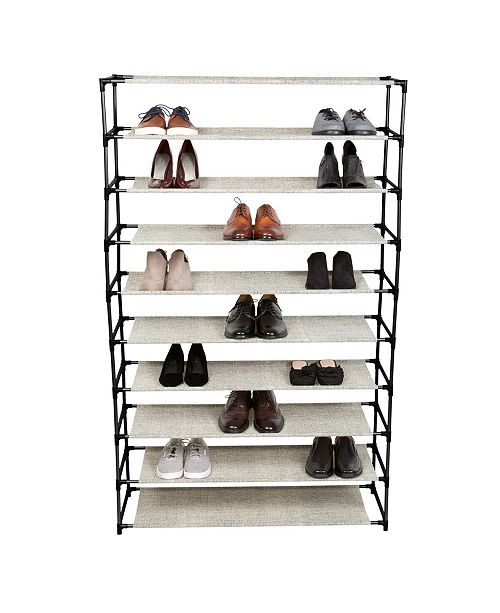 Simplify 10 Tier 50 Pair Shoe Rack Reviews Cleaning Organization Home Macy S