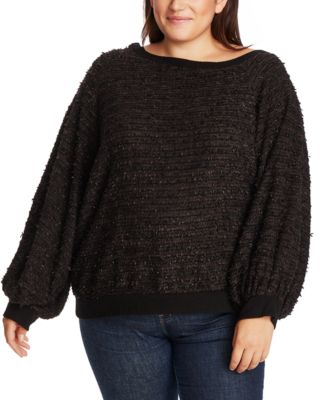 plus size eyelash cardigan