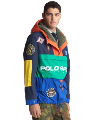 polo ralph lauren men's nylon hooded windbreaker jacket