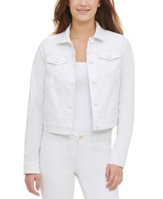 ladies white denim jacket