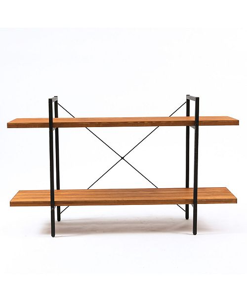 Luxen Home 31 Height 2 Tier Wood Etagere Bookcase Reviews Furniture Macy S