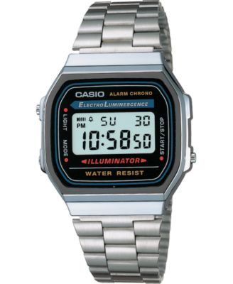 casio digital stainless steel watch