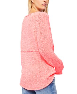 free people pink cardigan