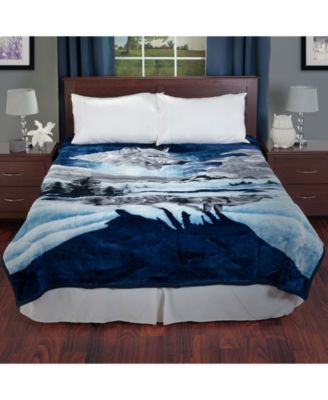 Объемный плед из толстой плюшевой норки Baldwin Wolf Heavy, 74 