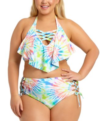 tie dye bathing suit plus size