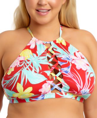 red halter top plus size