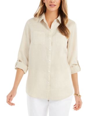 macys linen tops