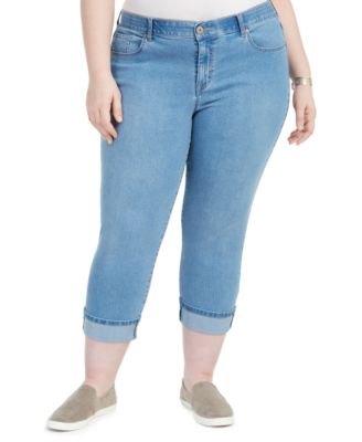 plus size cropped skinny jeans