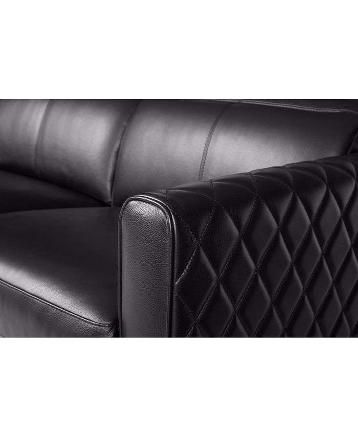 Furniture Jaconna 4Pc. Leather Sectional with 2 Power Recliners