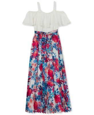 macy's blue floral dress