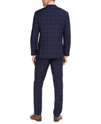 michael kors blue plaid suit