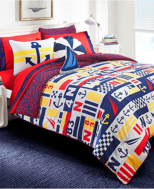 Nautica Kids Anchor Print Comforter Sets Reviews Bed In A Bag Bed Bath Macy S