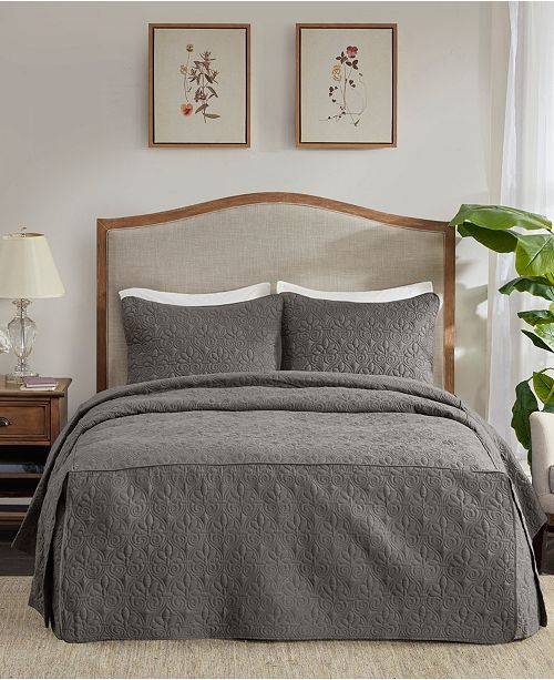 Madison Park Quebec 3 Piece King Fitted Bedspread Set Reviews Bedding Collections Bed Bath Macy S