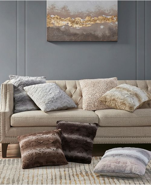 Madison Park Zuri Faux Fur 20 Decorative Pillow Reviews Decorative Throw Pillows Bed Bath Macy S