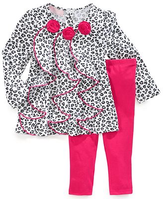 Kids Headquarters Baby Set, Baby Girls 2-Piece Leopard Tunic and ...