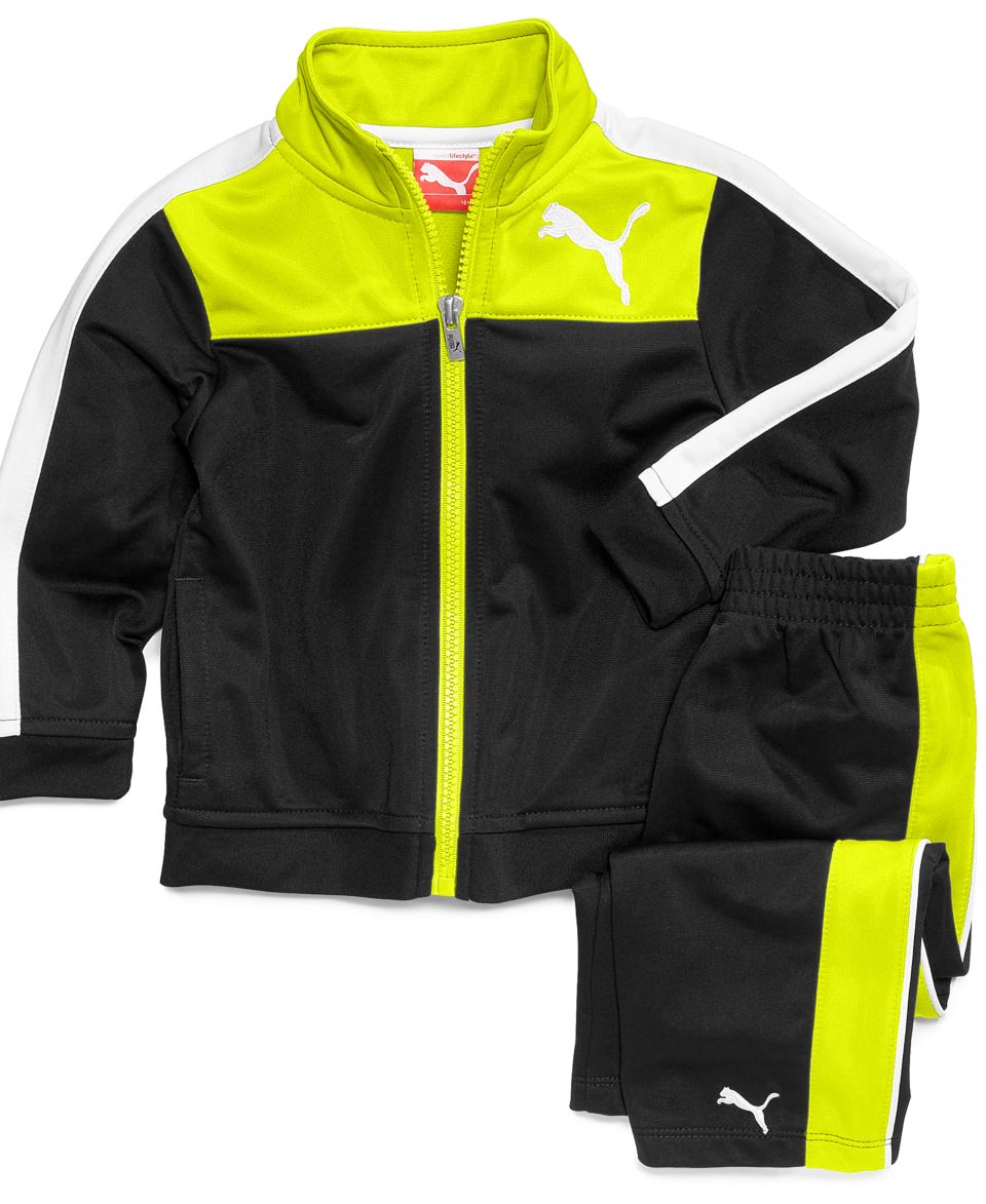 Puma Baby Set, Baby Boys 2 Piece Color Blocked Tricot Jacket and Pants
