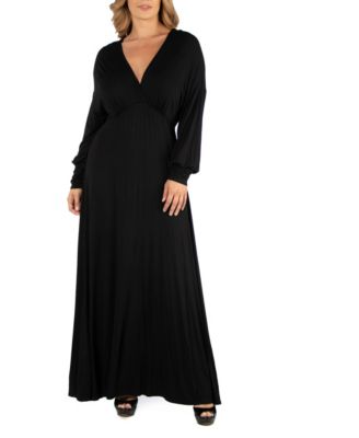 long sleeve plus size maxi dress