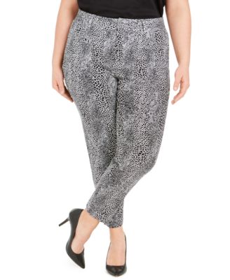 plus size printed pants
