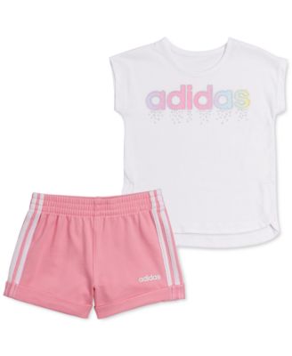 baby pink adidas shorts