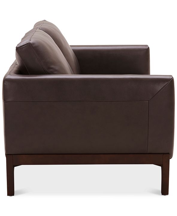 Furniture Yazlan 62" Leather Loveseat & Reviews Furniture Macy's