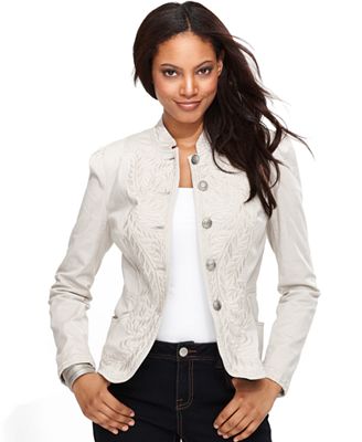 INC International Concepts Jacket, Embroidered Band - Jackets & Blazers ...