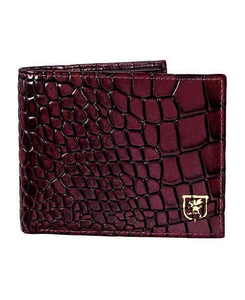 Stacy Adams Leather Croc Embossed Bifold Wallet Reviews All Accessories Men Macy S