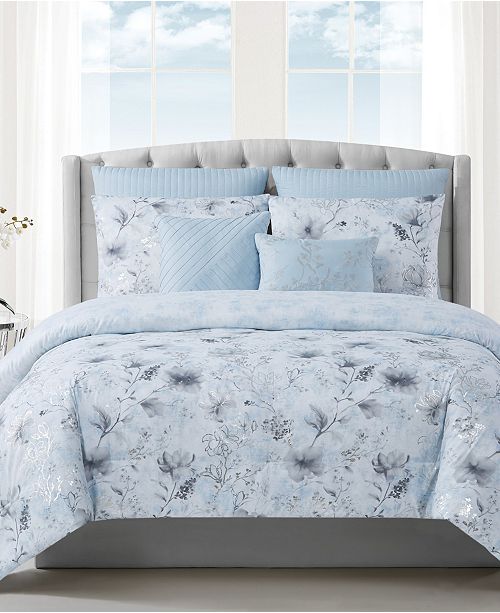 Style 212 Ava 7 Piece Floral Print King Comforter Set Reviews Bed In A Bag Bed Bath Macy S