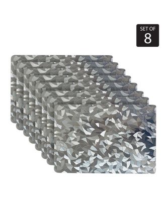 Изящные домашние реверсивные салфетки для обеденного стола с металлическими листьями в помещении и на открытом воздухе -Набор из 8