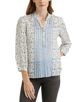 lucky brand mixed print top