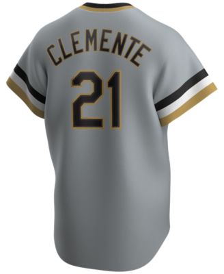 Men's Mitchell and Ness Roberto Clemente Pittsburgh Pirates Authentic Cream  1960 Throwback Jersey