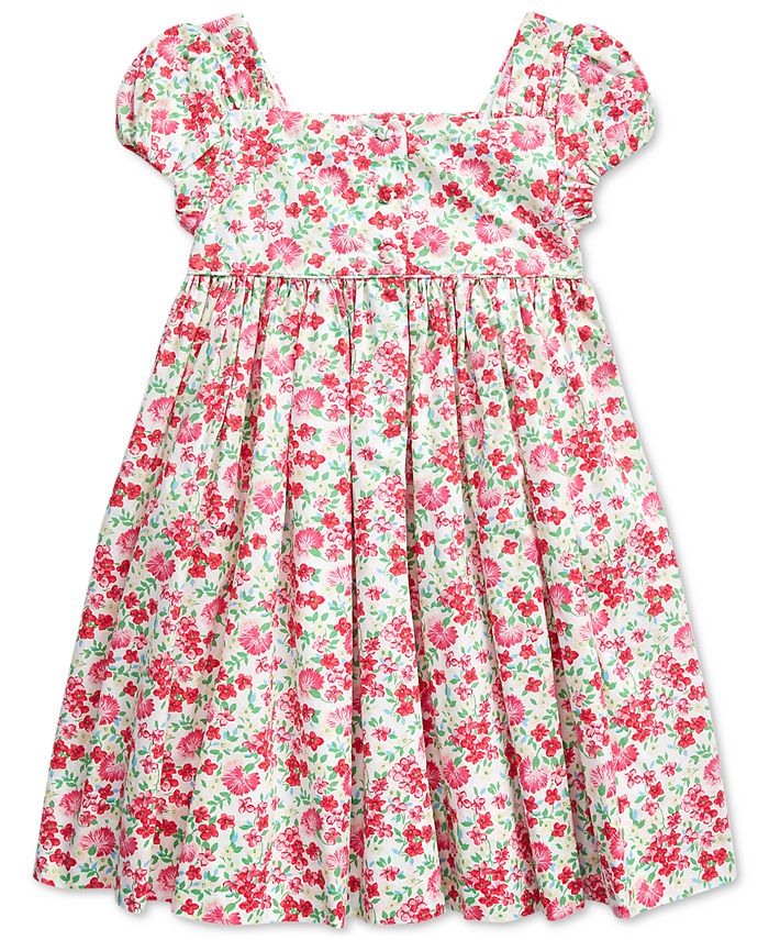ralph lauren floral smocked cotton dress