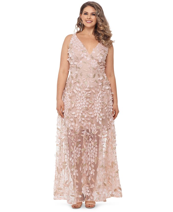 3d floral gown xscape