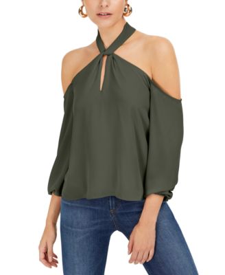 keyhole cold shoulder top