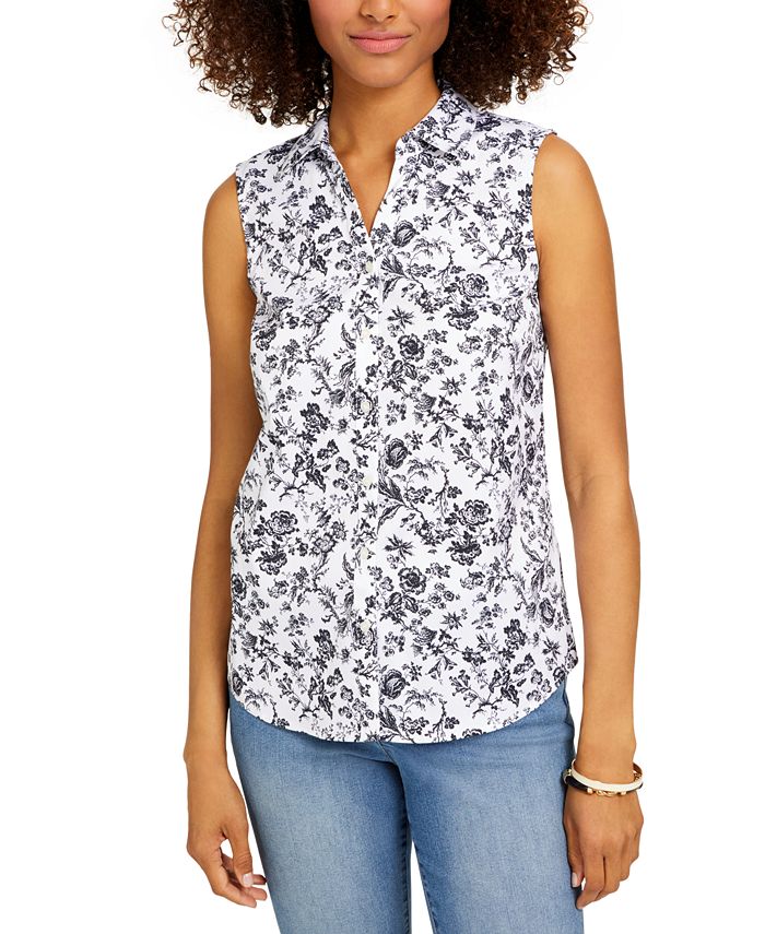 charter club petite blouses