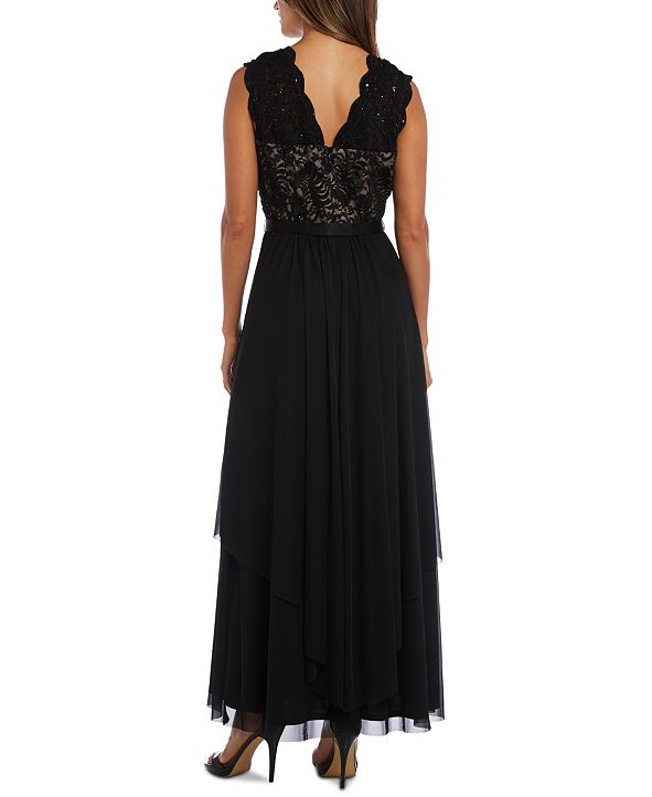R & M Richards Sequined Lace Chiffon Gown & Reviews - Dresses - Women ...