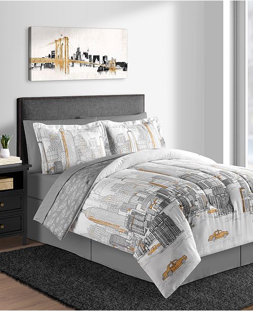 Fairfield Square Collection New York 8 Piece Comforter Set Reviews Bed In A Bag Bed Bath Macy S