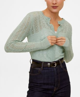 open work cardigan