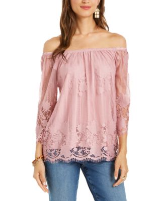 macys off the shoulder top