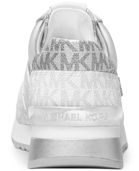 michael michael kors hero leather and mesh trainer