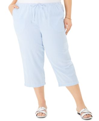 macys plus size crop pants