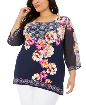 macys jm plus size tops