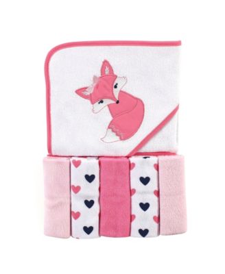 baby girl hooded towel