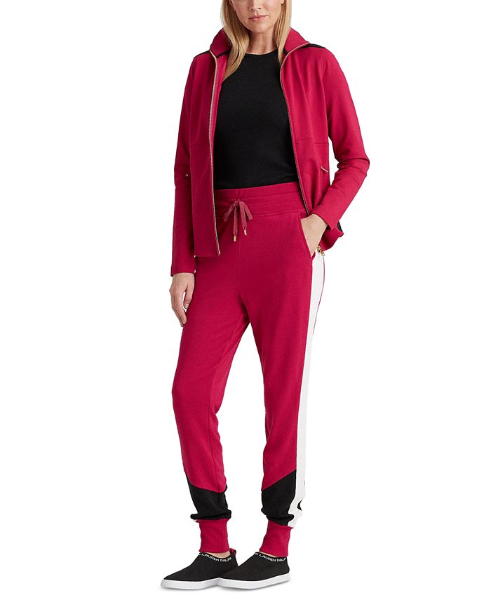 black and red ralph lauren joggers