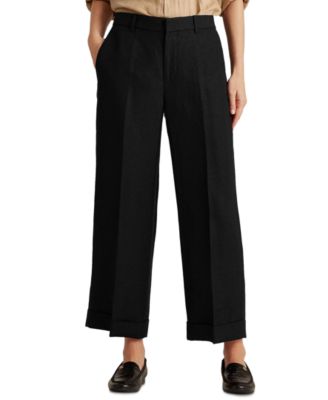 ralph lauren wide leg linen pants