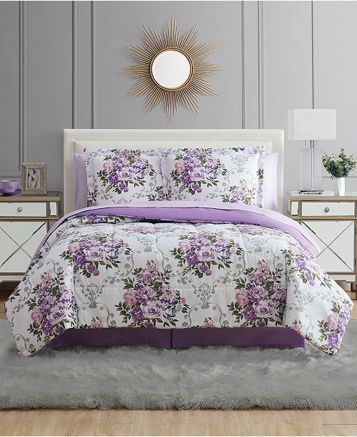 Pem America Floral Bouquet California King 8pc Comforter Set Reviews Bed In A Bag Bed Bath Macy S