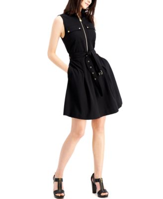 Michael Kors Sleeveless Zip-Front Dress 