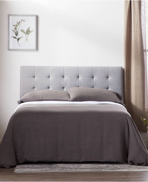 Dream Collection Square Tufted Mid Rise Headboard King Reviews Furniture Macy S